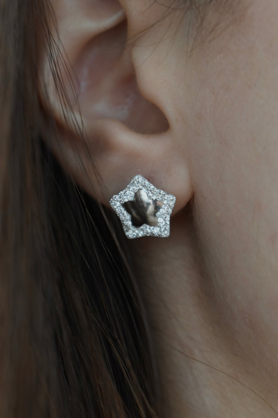 Orecchini a Lobo Stella con Strass