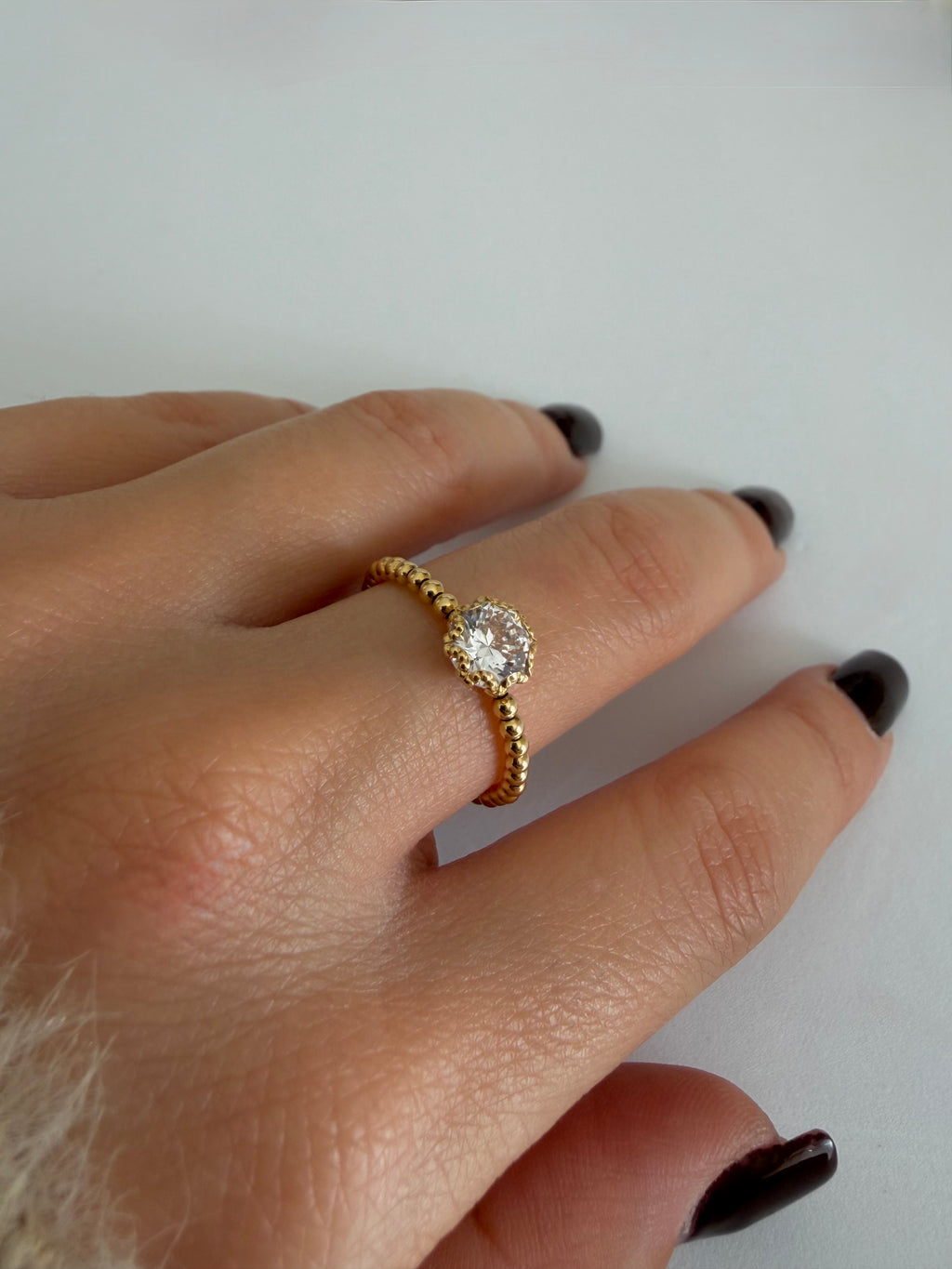 Anello Fiore Colorato in Oro 18kt