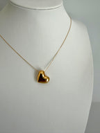 Collana in Oro 18kt con Ciondolo a Cuore Liscio