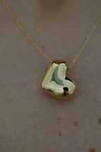 Collana in Oro 18kt con Ciondolo a Cuore Liscio