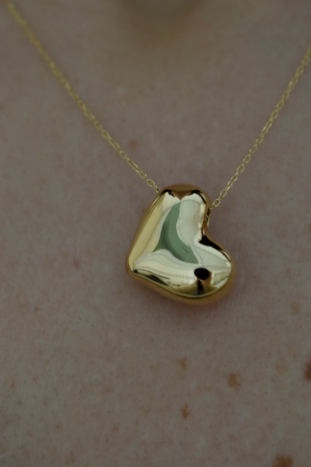 Collana in Oro 18kt con Ciondolo a Cuore Liscio
