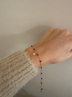 Bracciale in Oro 18kt con Ciondoli e Pietre Naturali