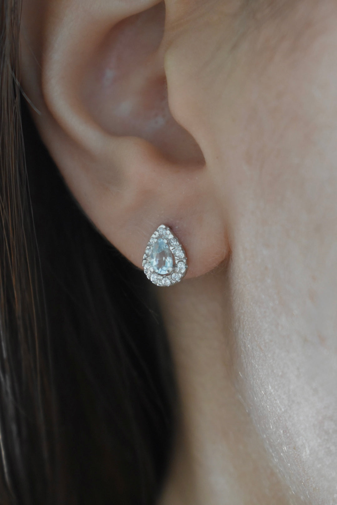 Orecchini in oro 18kt a Goccia con Zirconi