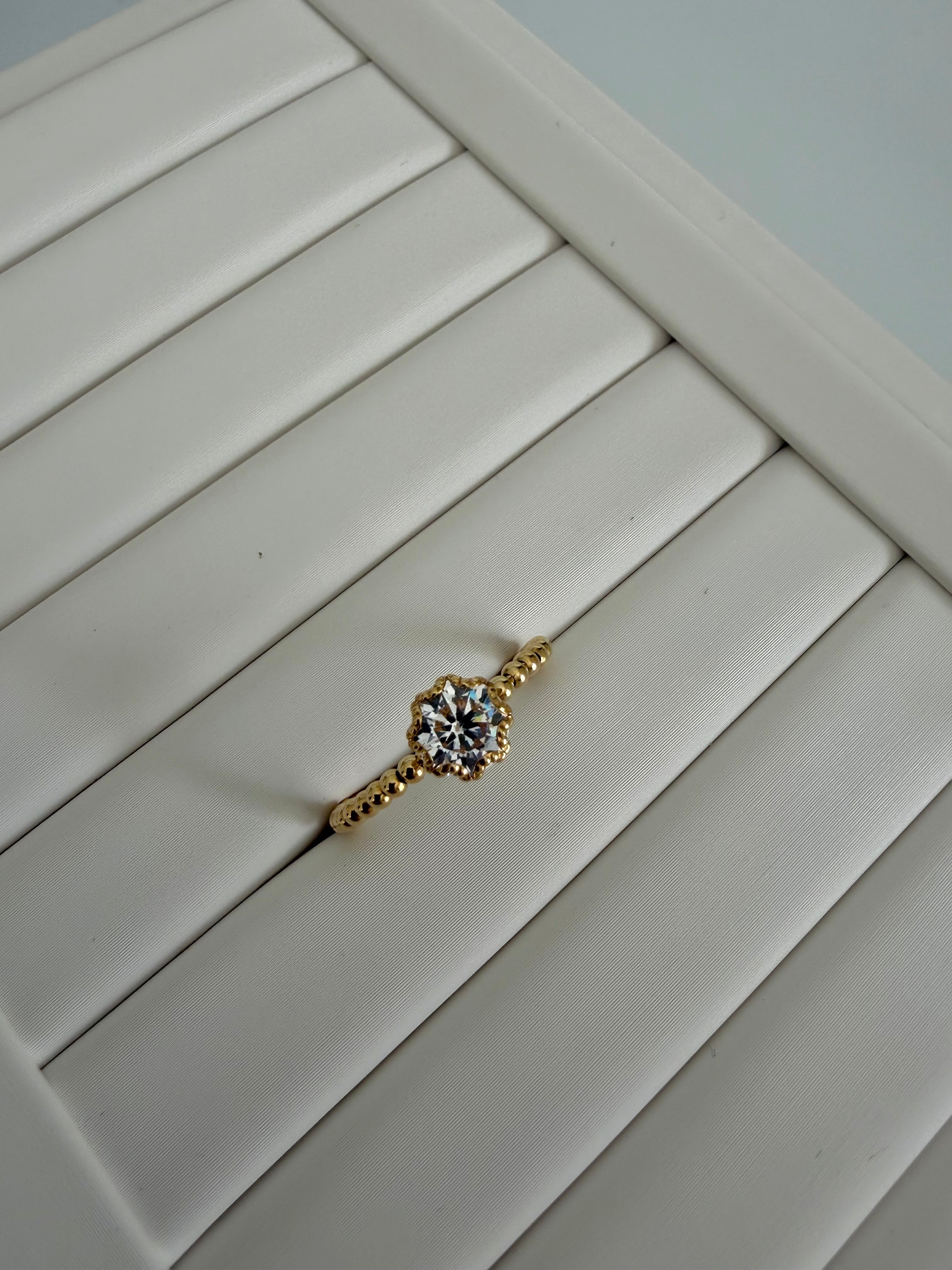 Anello Fiore Colorato in Oro 18kt