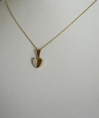 Collana in Oro 18kt con Ciondolo Cuore Bicolor
