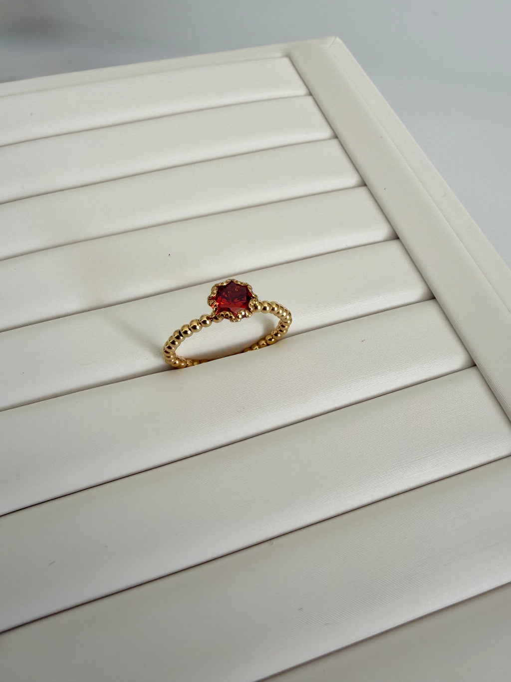 Anello Fiore Colorato in Oro 18kt