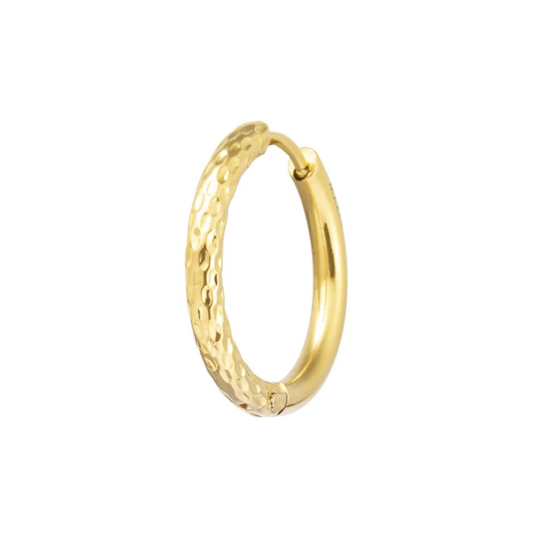 Marlù - Orecchino a cerchio 2,1 cm trama diamantata