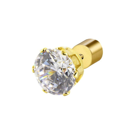Orecchino a lobo con zircone 7mm