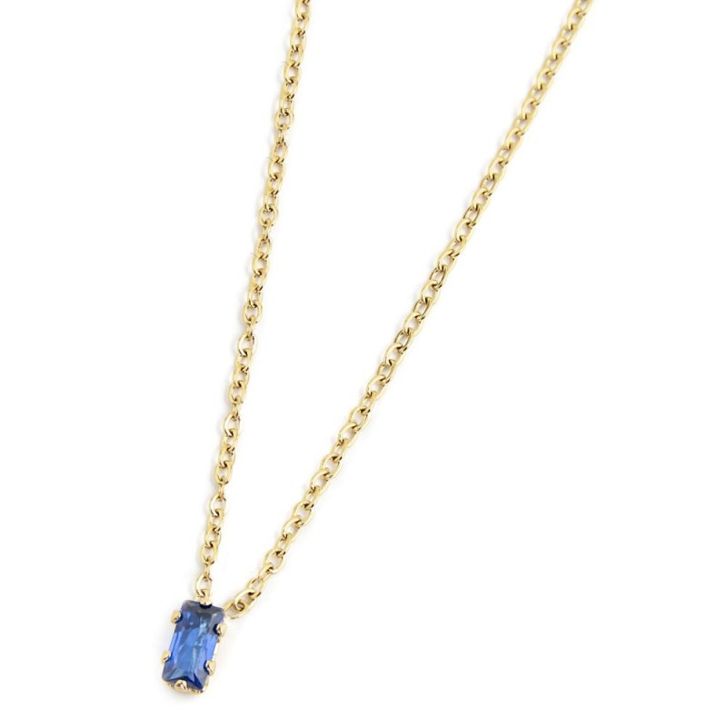 Collana con zircone baguette